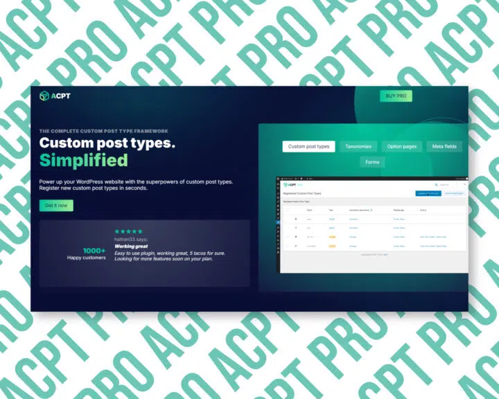 ACPT PRO (Advanced Custom Post Types) - CPT UI Tool - Lifetime License Activation