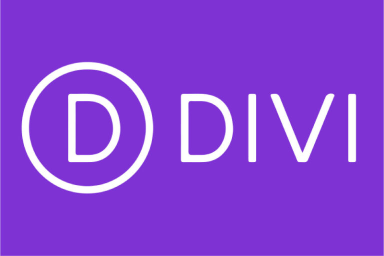 Divi logo on purple background
