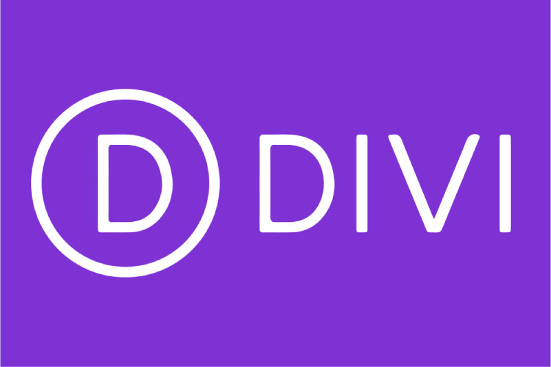 Divi logo on purple background