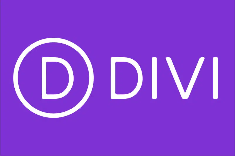 Divi logo on purple background