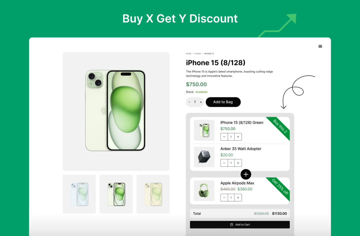 Discount on iPhone 15 purchase bundle