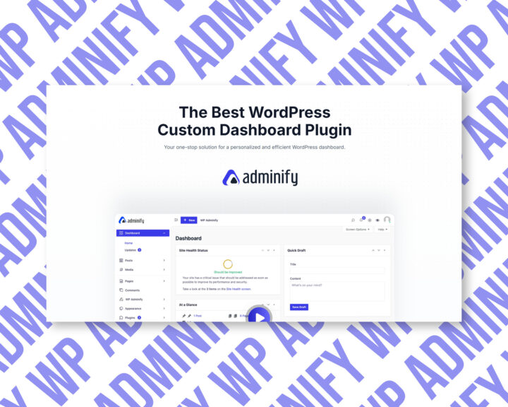 Adminify WordPress custom dashboard plugin overview.