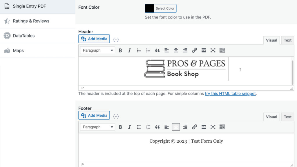 Pros & Pages Book Shop logo in header