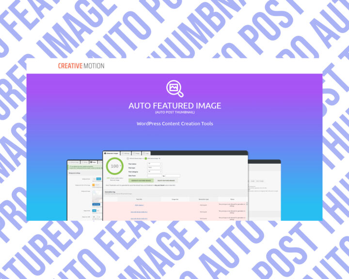 Auto Featured Image WordPress content tools