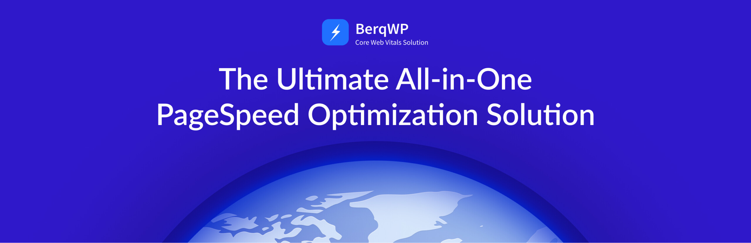 BerqWP PageSpeed Optimization banner with globe illustration.