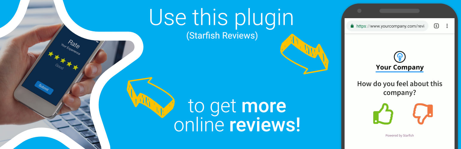 Starfish Reviews plugin boosts online company ratings.