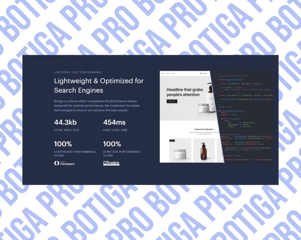 Botiga Pro: fast, SEO-optimized WooCommerce theme.