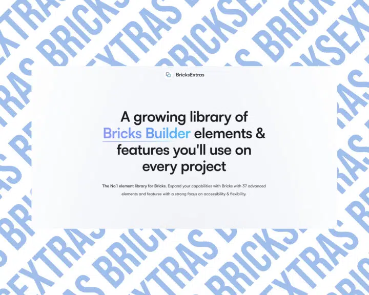 BricksExtras: Bricks Builder elements and features library