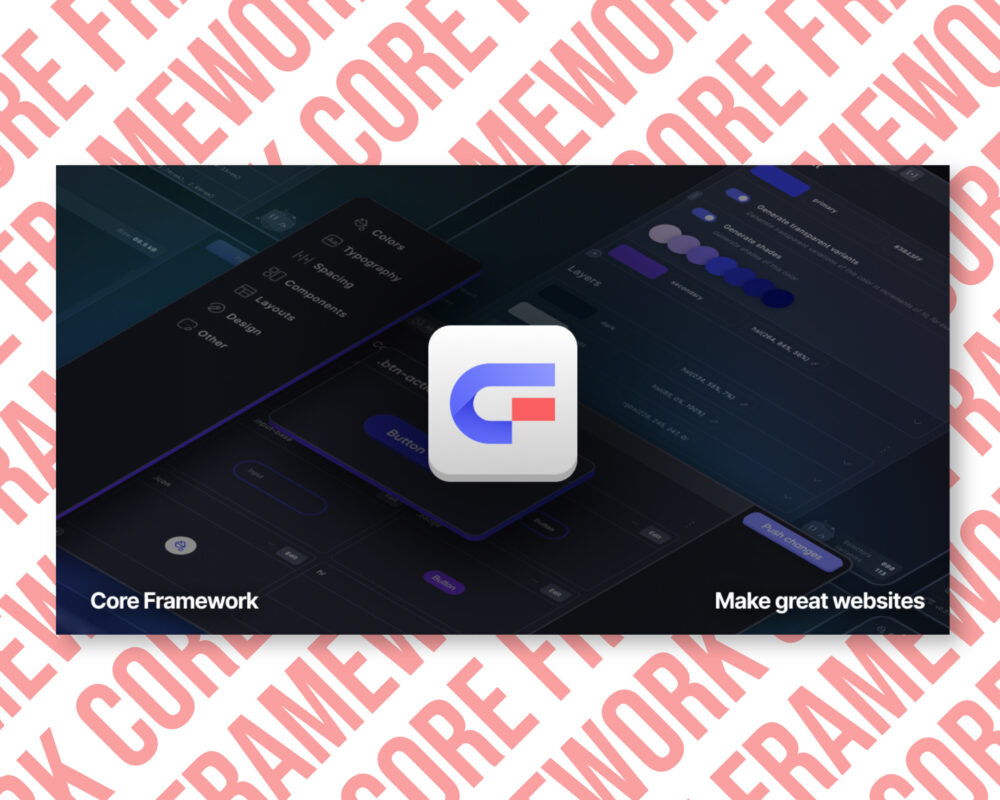 Core Framework interface for website development