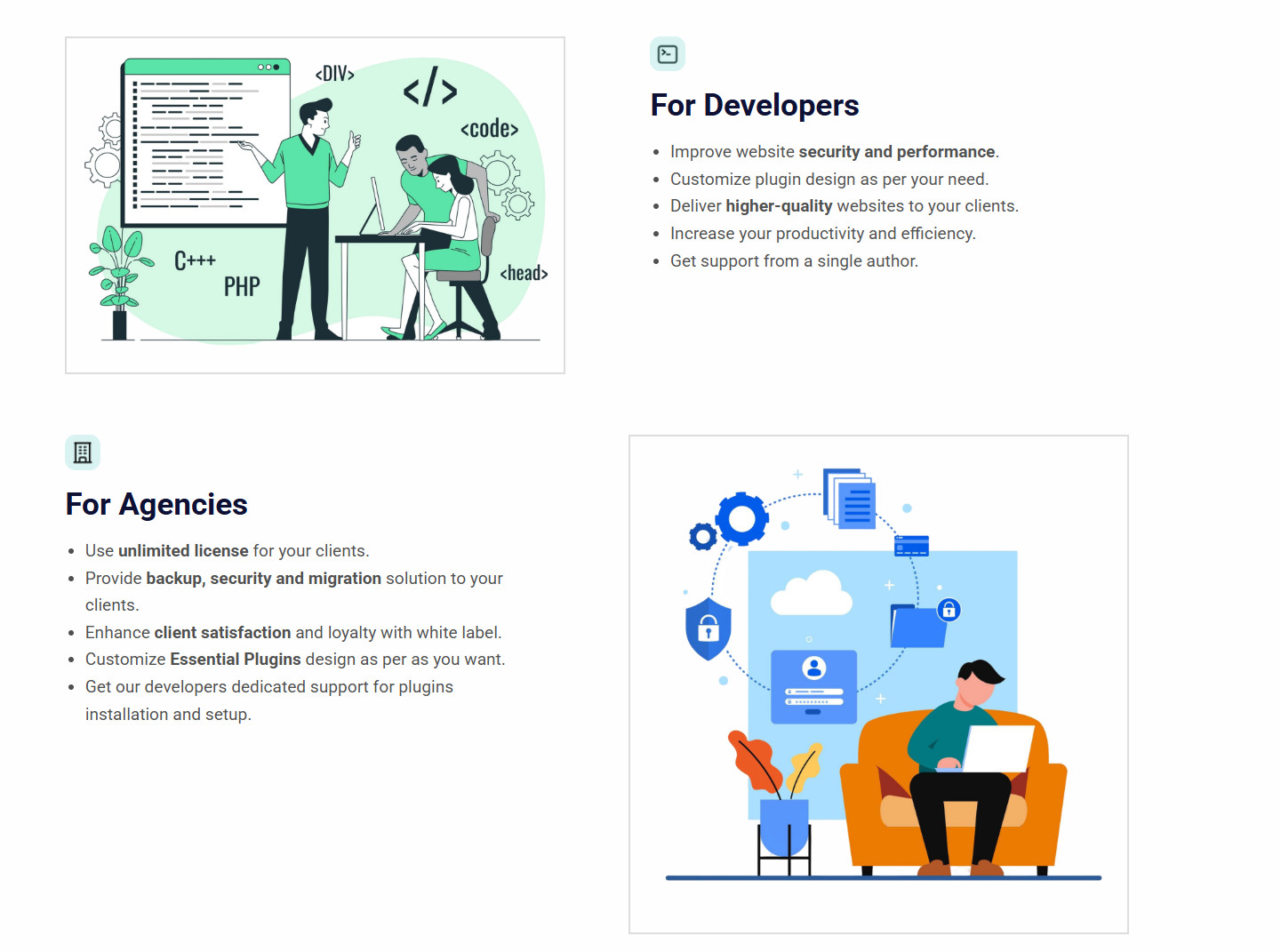 Developers and agencies collaborating on projects.