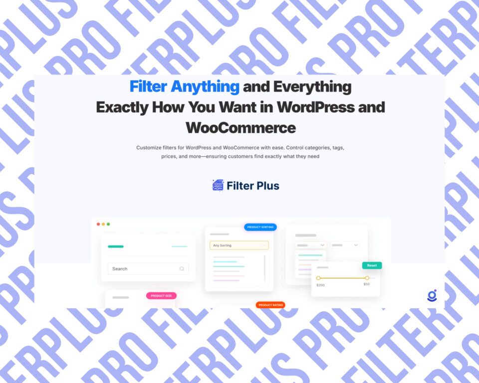 Filter Plus WordPress WooCommerce customization tool.
