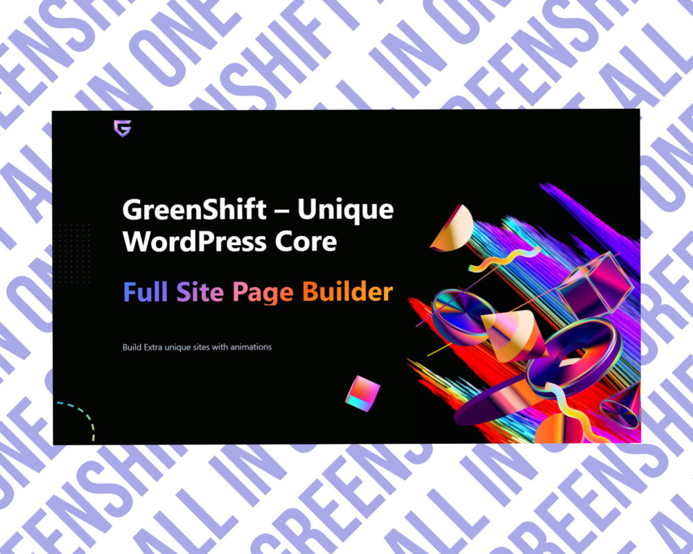 GreenShift WordPress full site page builder advertisement