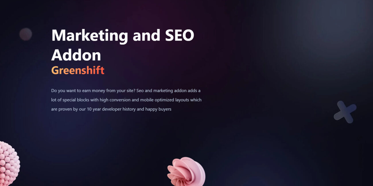 Marketing and SEO addon by Greenshift