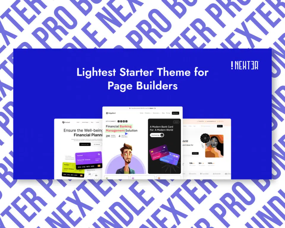 Nexter lightweight starter theme for page builders showcase.