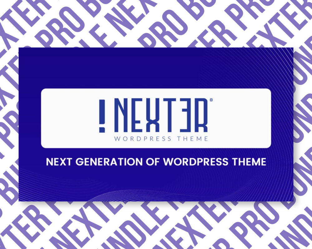 Nexter WordPress theme promotion graphic