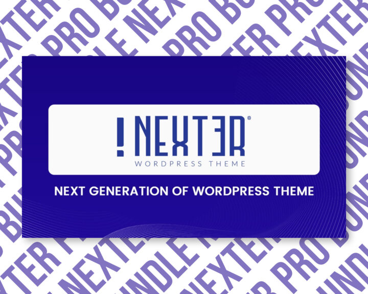 Nexter WordPress theme promotion graphic