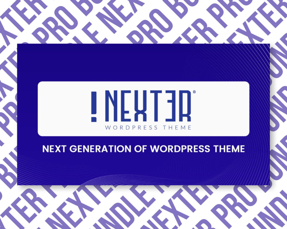 Nexter WordPress theme promotion graphic