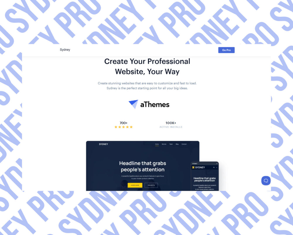 Sydney Pro theme by aThemes overview page