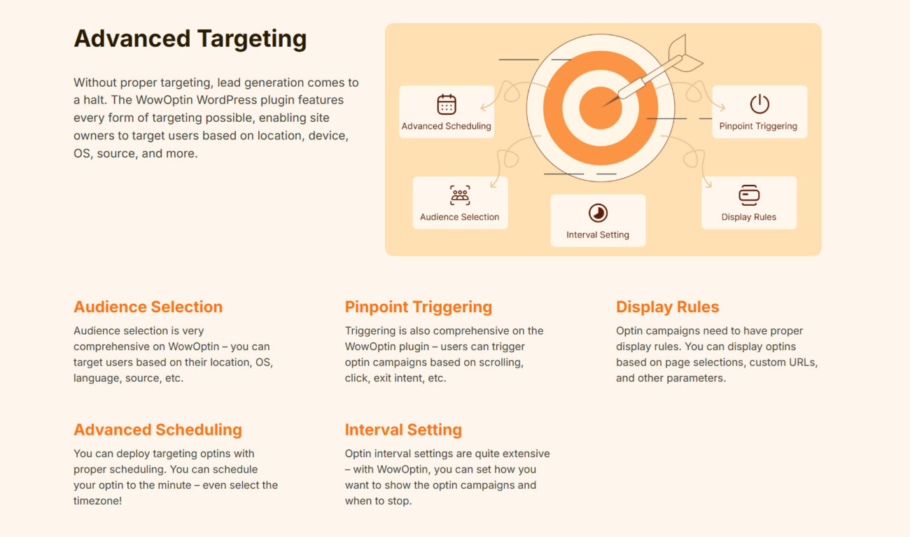 Advanced targeting features for effective lead generation.