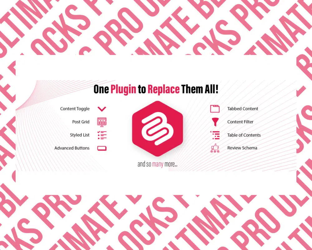 Ultimate Blocks plugin features overview.