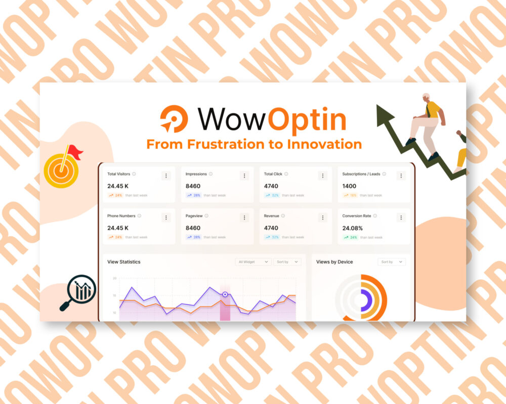 WowOptin dashboard analytics overview graphic