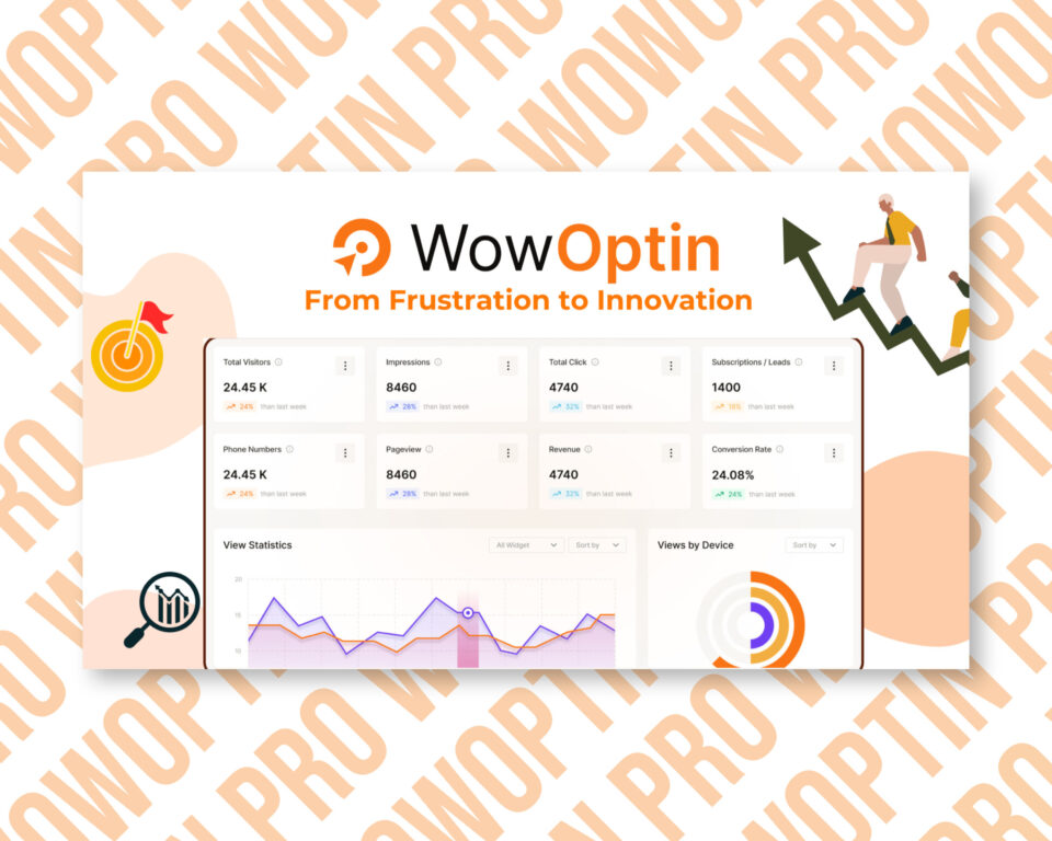 WowOptin dashboard analytics overview graphic
