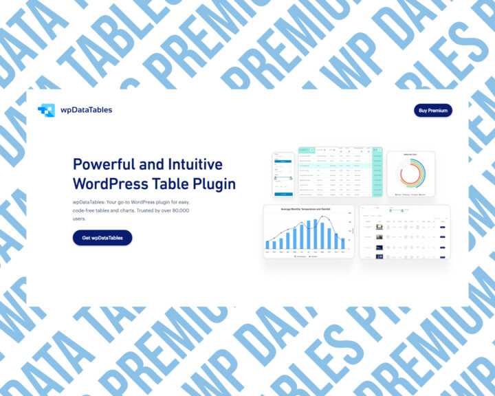 wpDataTables WordPress plugin for easy data visualization.