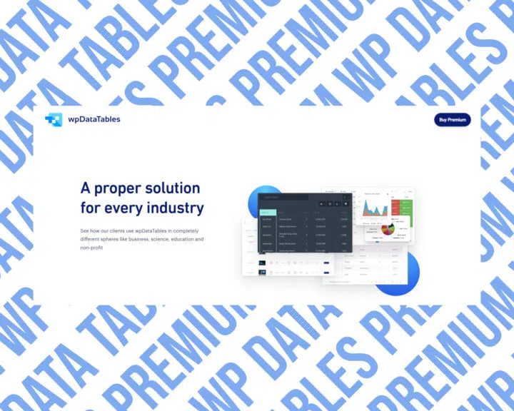 wpDataTables software solution for diverse industries.