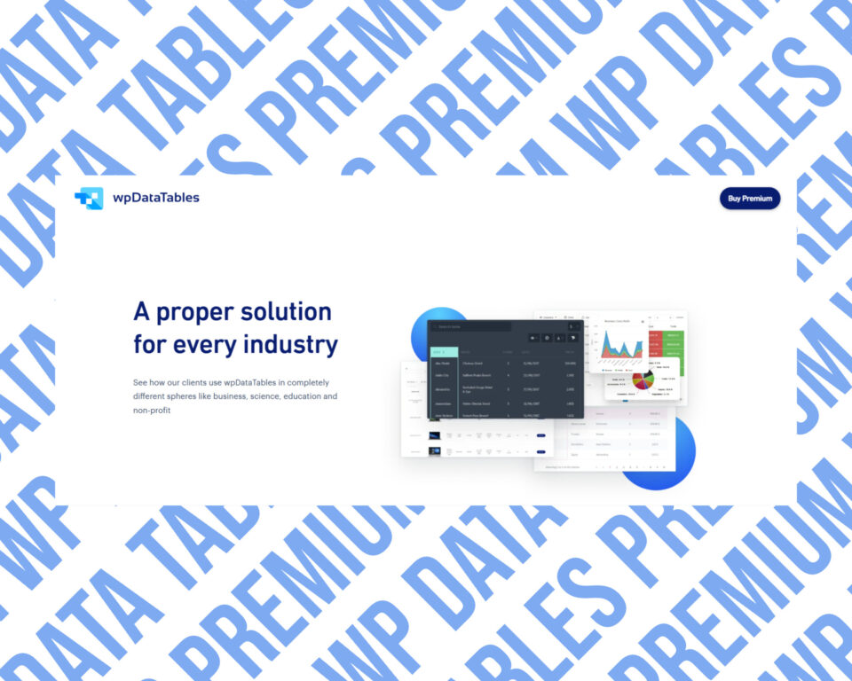 wpDataTables software solution for diverse industries.