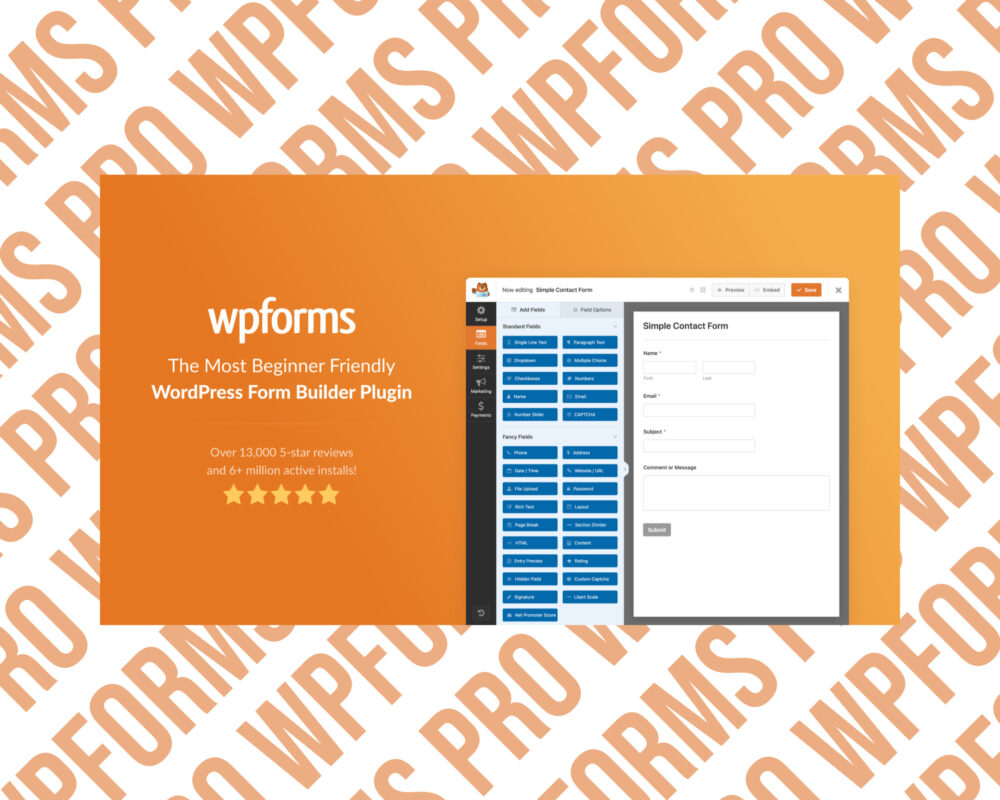 WPForms plugin for easy WordPress form building.