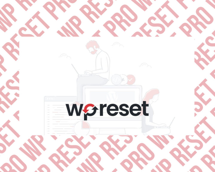 WP Reset logo with people on laptops.