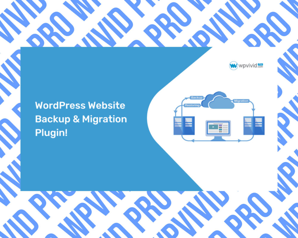 WordPress backup and migration plugin illustration.