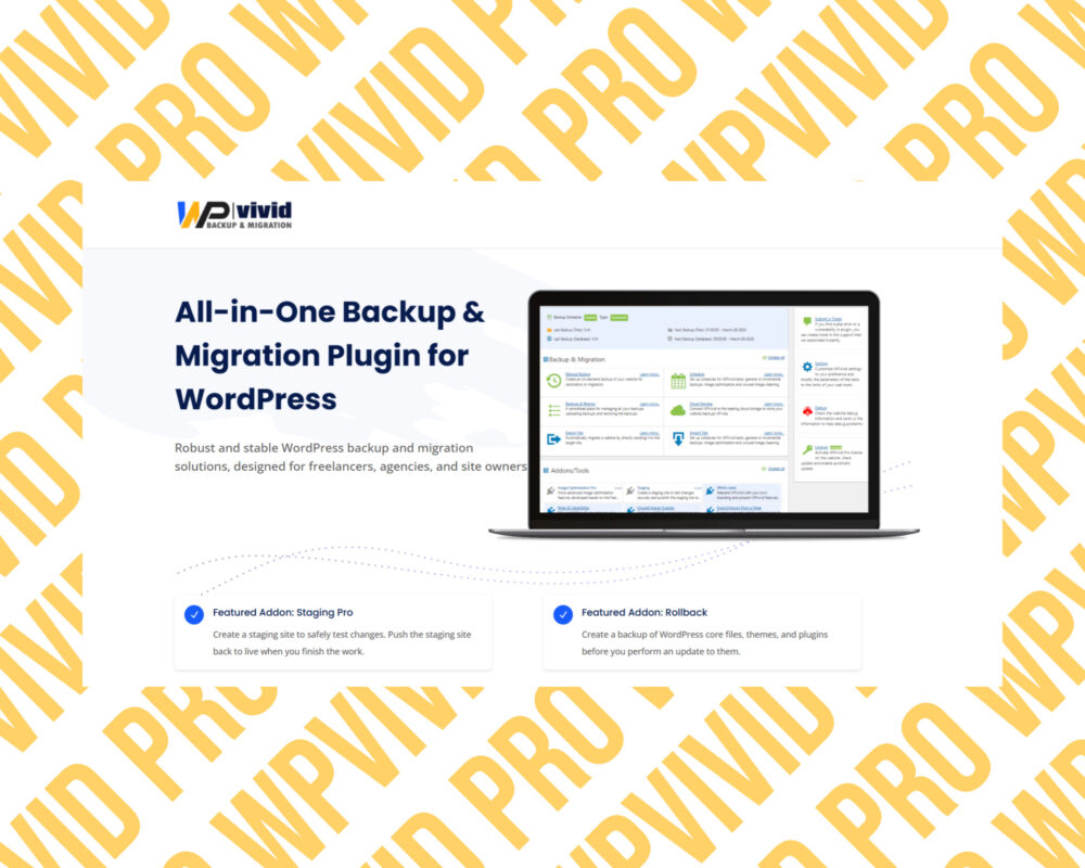 WPvivid plugin for WordPress backup and migration.