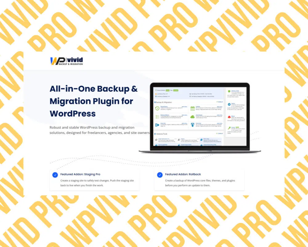 WPvivid plugin for WordPress backup and migration.