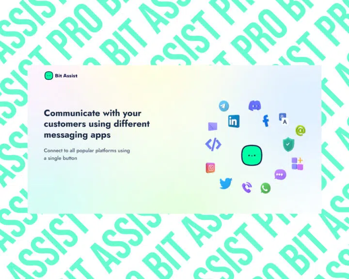 Messaging app icons for customer communication.
