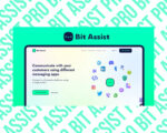 Bit Assist homepage showcasing messaging app integrations.