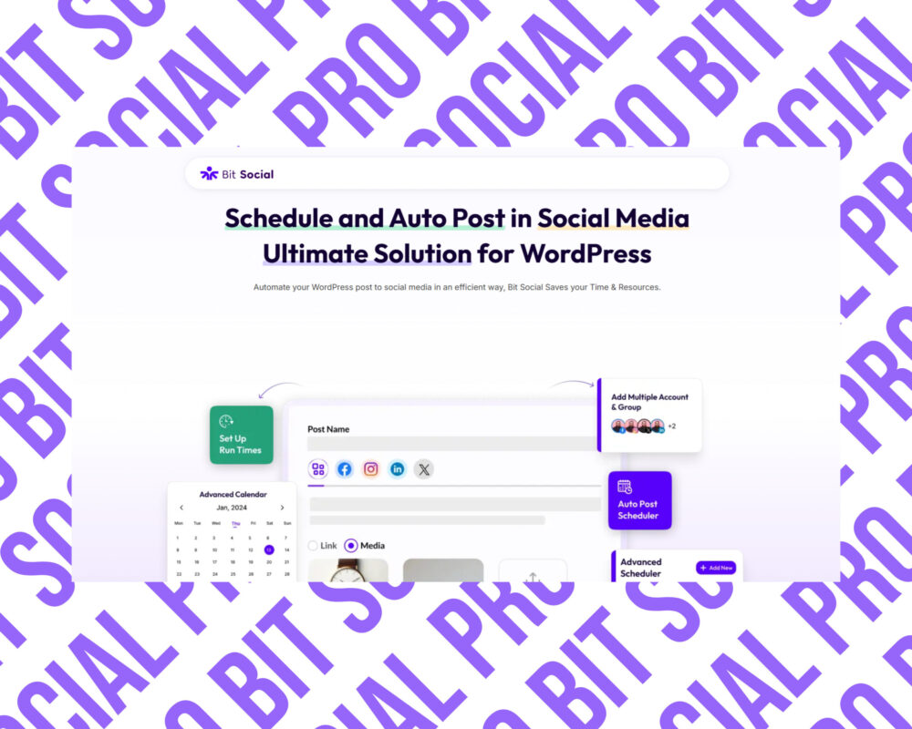Automate WordPress social media scheduling with Bit Social.