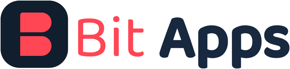 Bit Apps logo in dark and red colors.