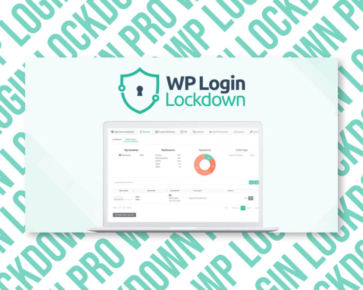 WP Login Lockdown software interface on laptop screen