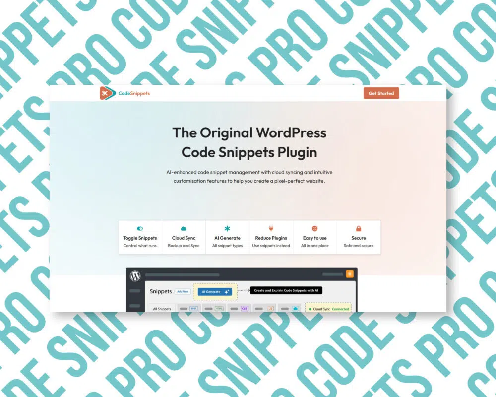 WordPress Code Snippets Plugin homepage display