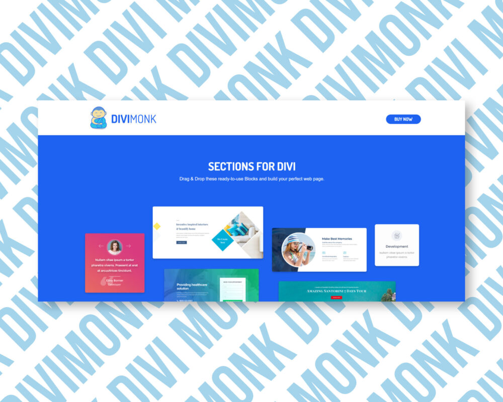 DiviMonk: Drag-and-drop page sections for Divi theme.