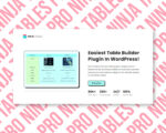 Ninja Tables WordPress plugin advertisement.