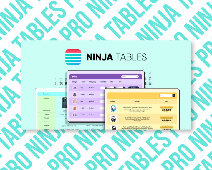 Ninja Tables software interface showcasing features