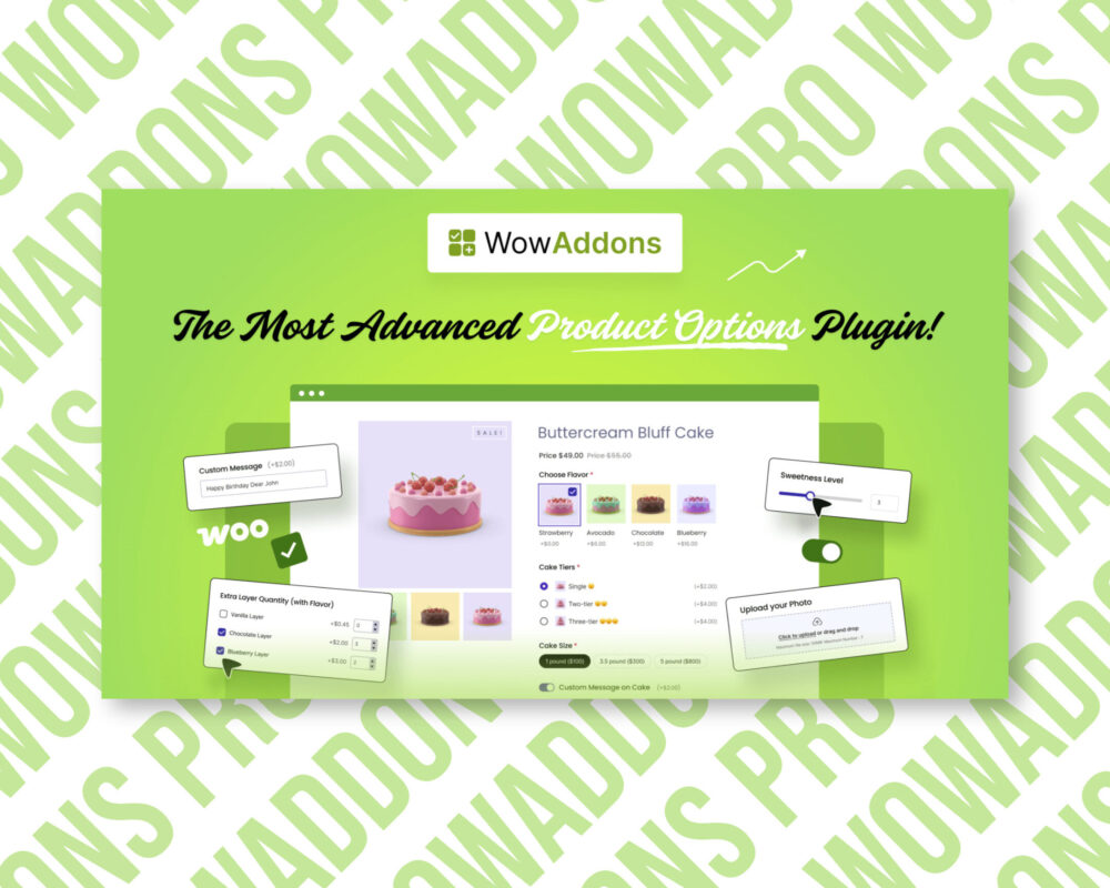 WowAddons advanced product options plugin for WooCommerce.
