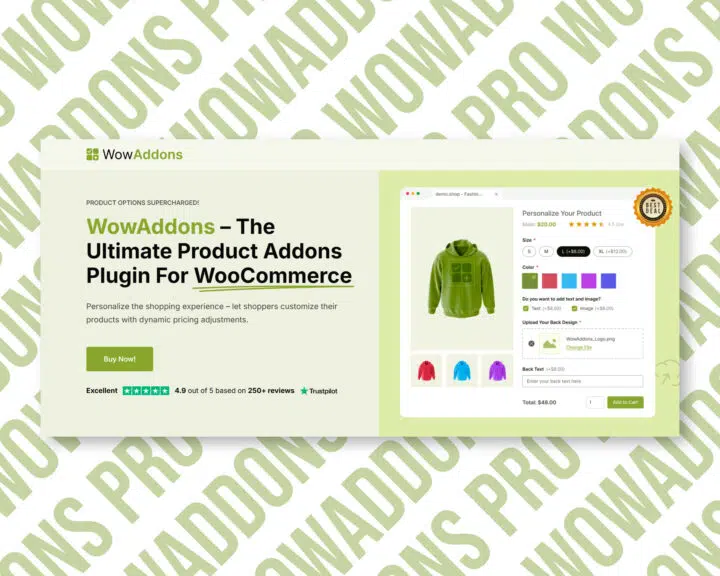 WowAddons: Product Addons Plugin for WooCommerce customization.