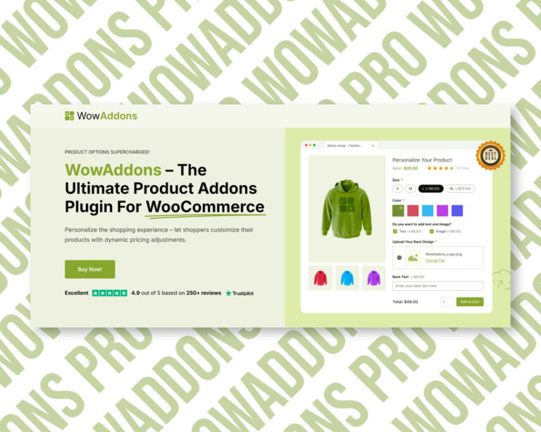WowAddons: Product Addons Plugin for WooCommerce customization.