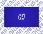 Zion Builder Pro logo on blue background