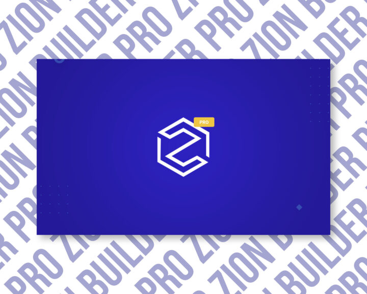 Zion Builder Pro logo on blue background