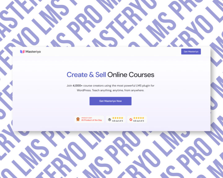 Create and sell online courses with Masteriyo.