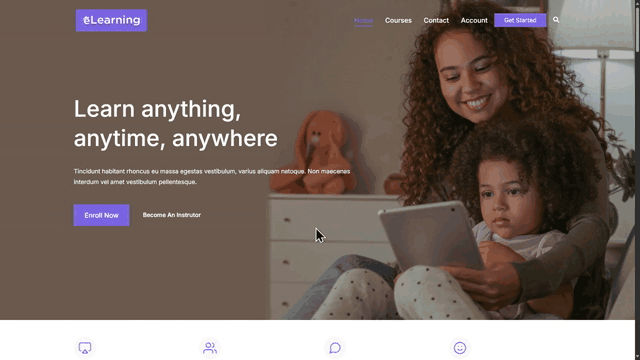 masteryo lms pro - Mother and child using tablet for online learning.